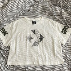 Mesh Converse cropped shirt | size xs